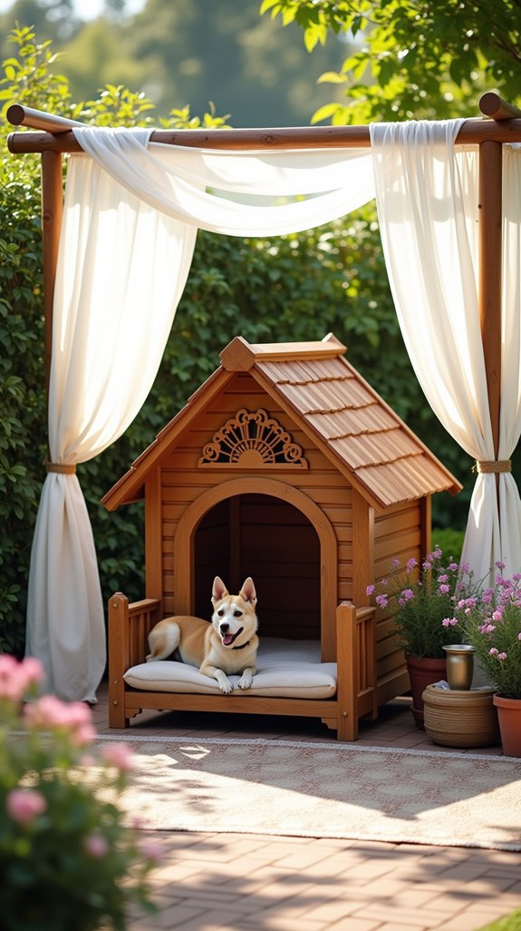 luxurious outdoor dog canopy