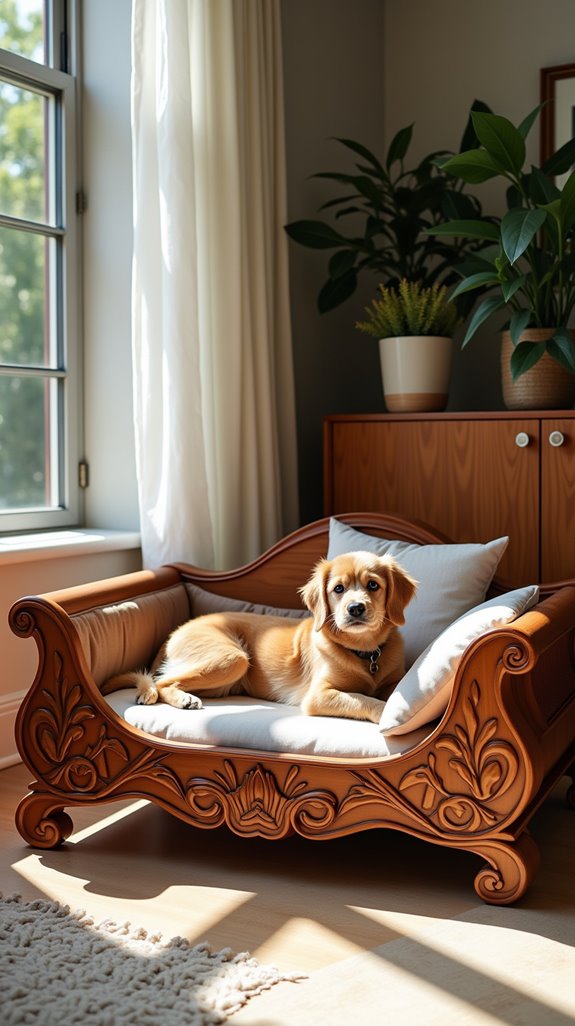 luxury artistic dog bed