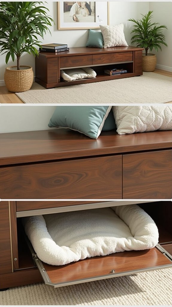 multi functional dog bed bench