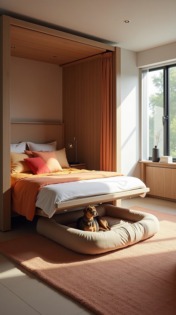murphy bed dog feature