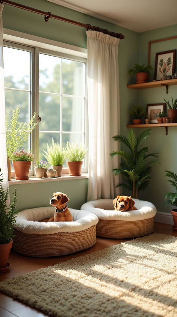 outdoor inspired dog sleep space