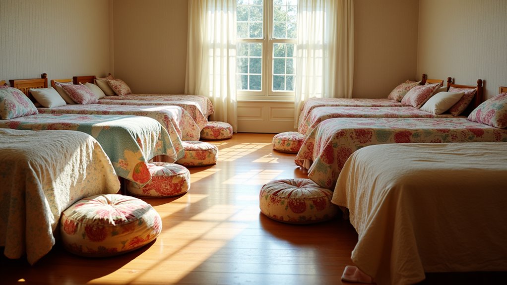 perfectly placed dog beds