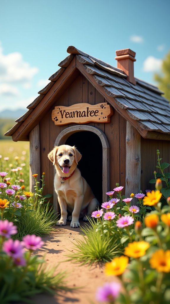 personalized dog house plaque