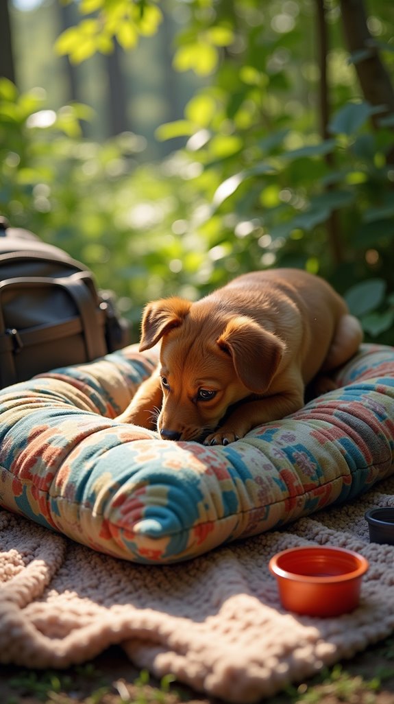 portable cozy dog pillow