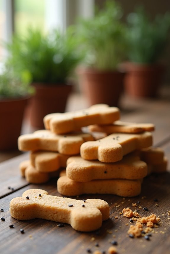 pumpkin oat dog biscuits