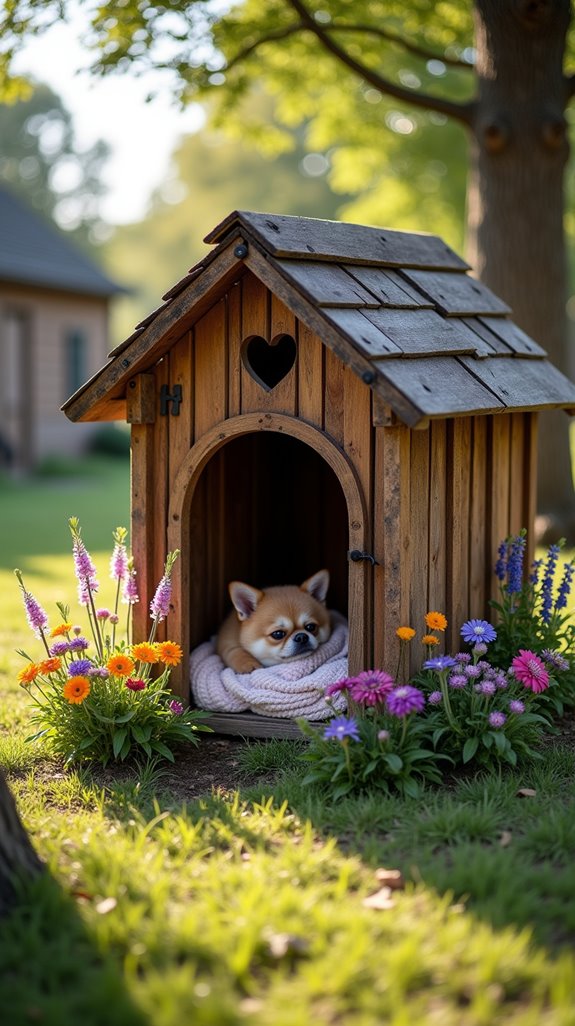 reclaimed wood dog house