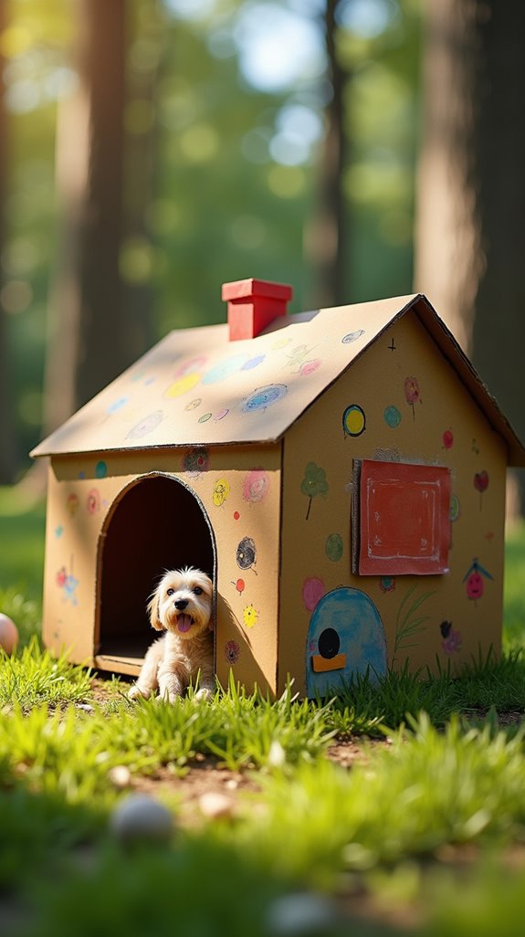 recycled cardboard dog house