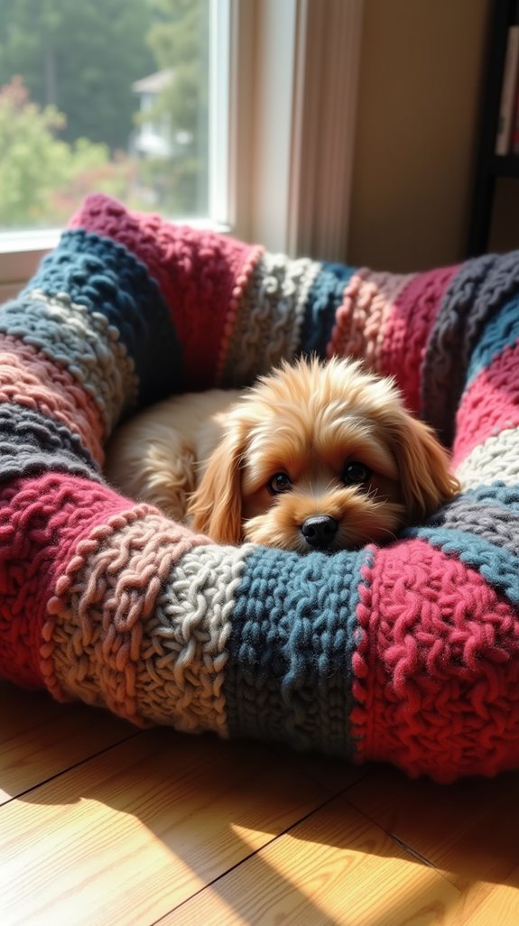 recycled sweater dog bed