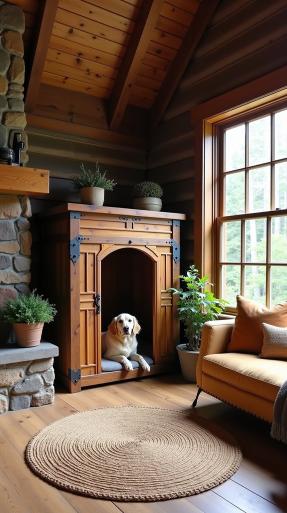 rustic cozy dog retreat