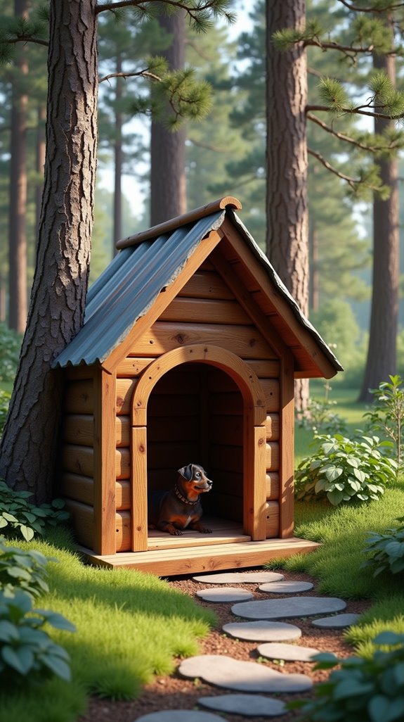 rustic dog house retreat