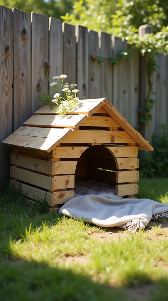 rustic pallet dog house
