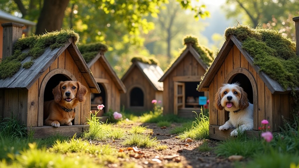 rustic pallet dog houses