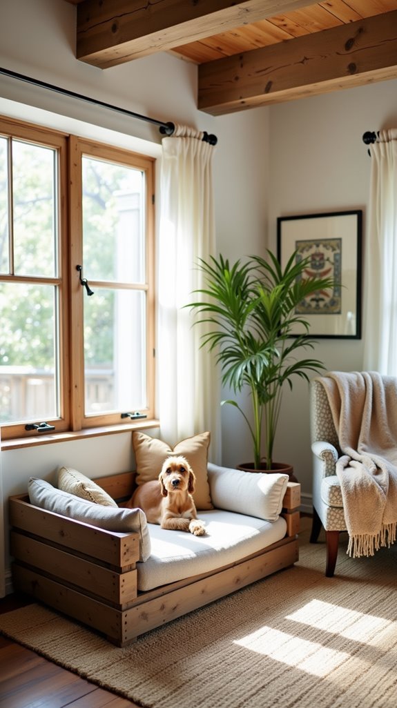 rustic wooden crate beds