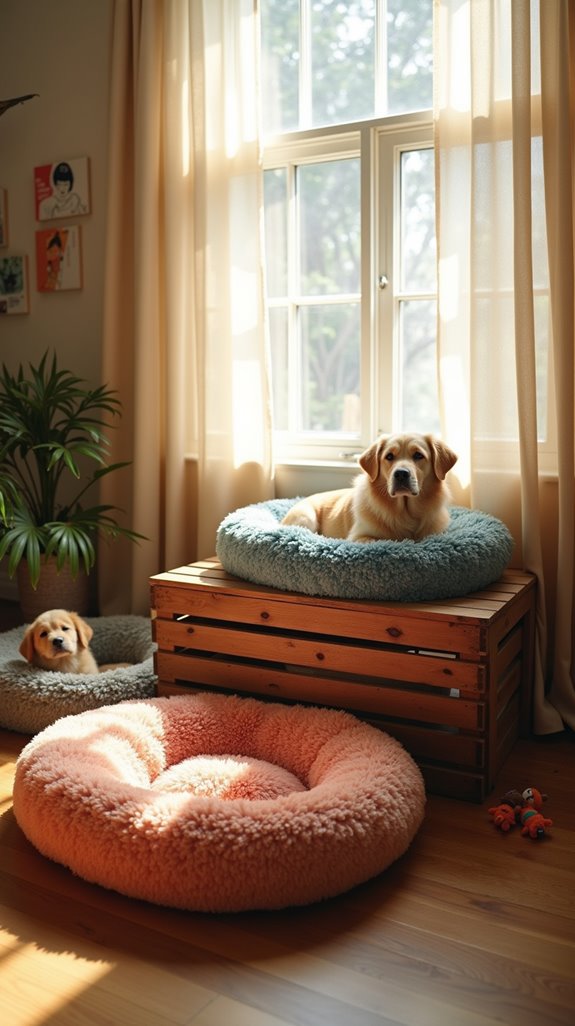 rustic wooden dog crate