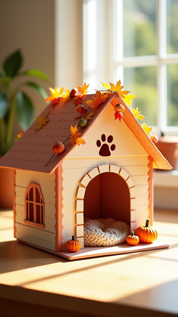 seasonal paper dog house