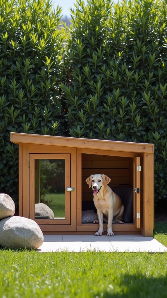 sleek functional dog house