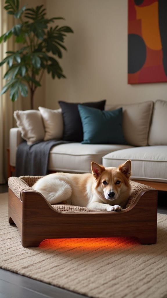 smart heated dog bed