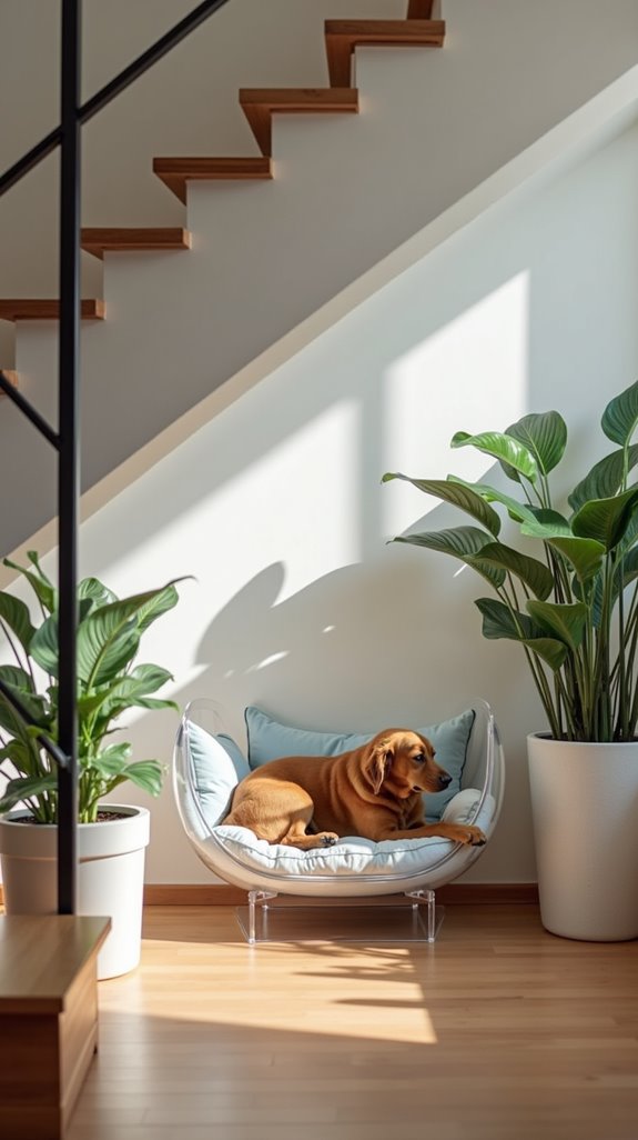 stylish acrylic dog bed