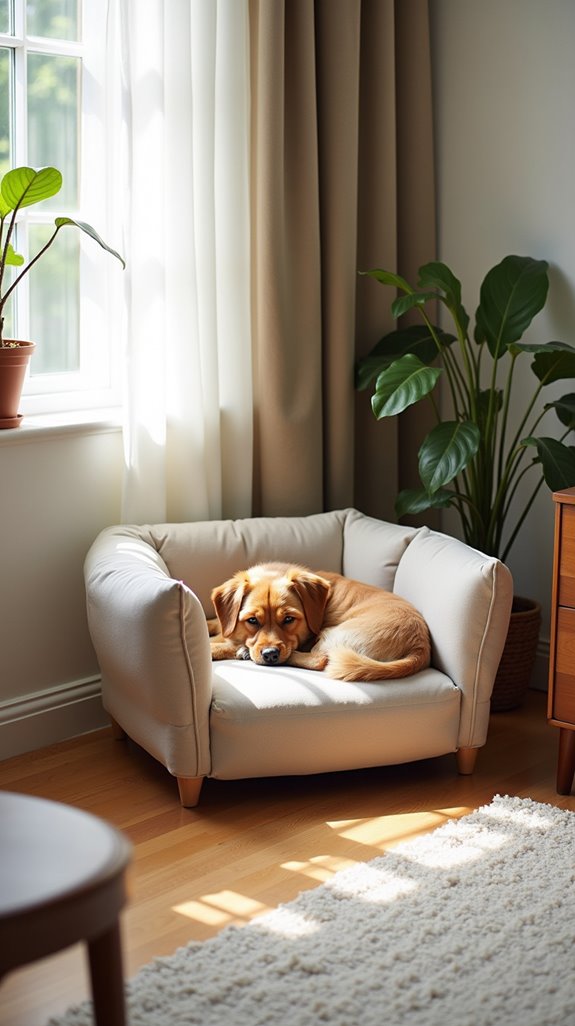 stylish corner dog couch