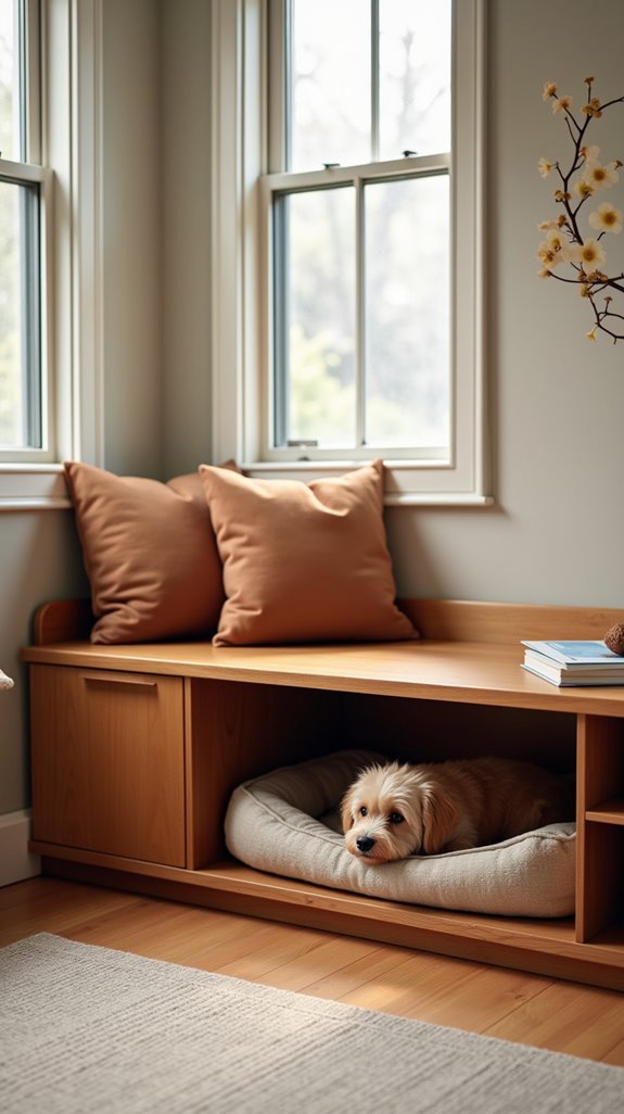 stylish dog bed storage