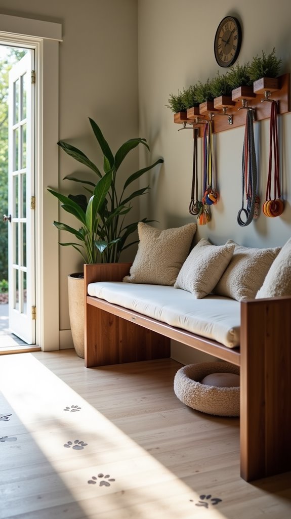 stylish dog entryway storage