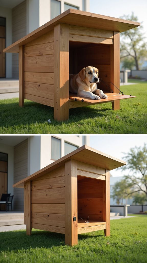 stylish elevated dog house