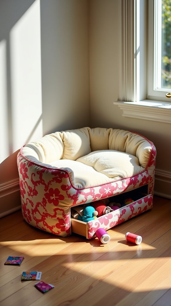 stylish pet bed storage