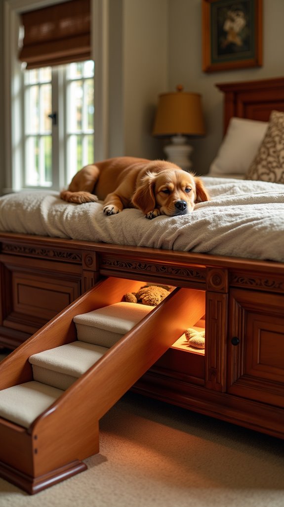 stylish pet ramp storage