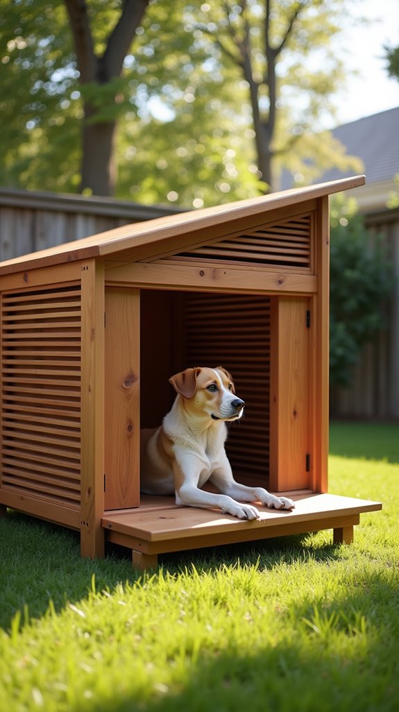 stylish wooden dog kennel