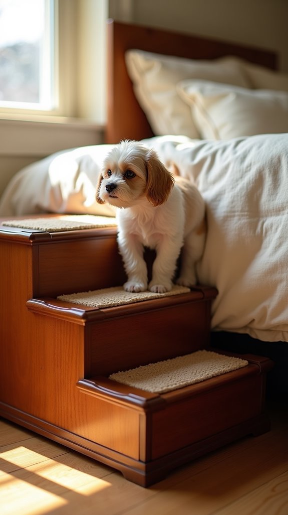 stylish wooden dog stairs