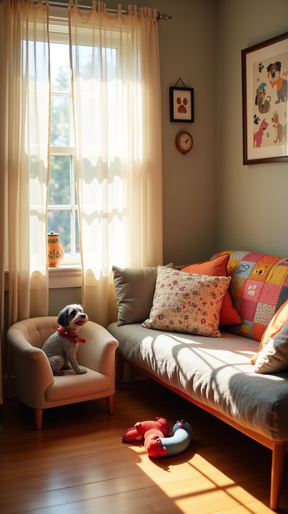 themed dog photo display