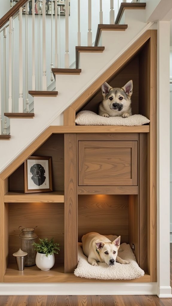 under stairs dog nook design