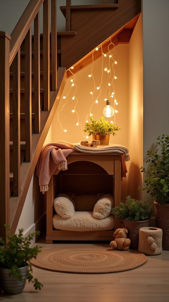 under stairs dog retreat