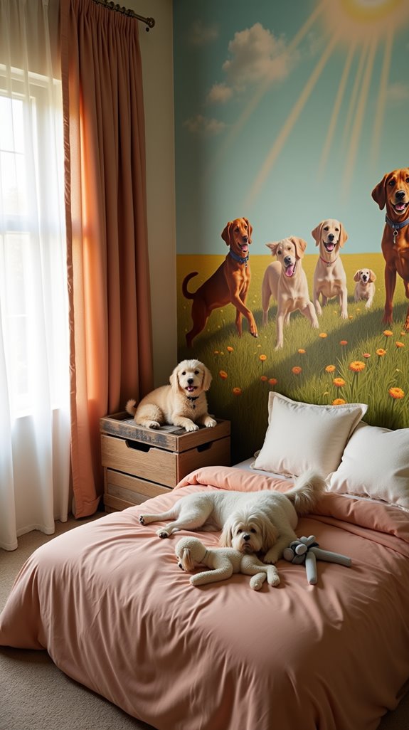 vibrant artistic pet mural