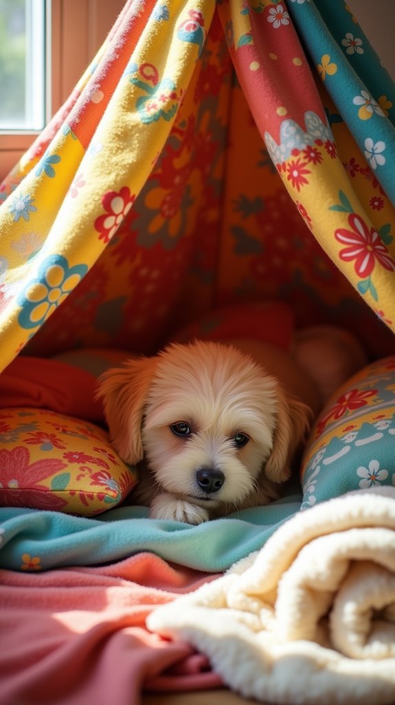 vibrant outdoor dog shelter
