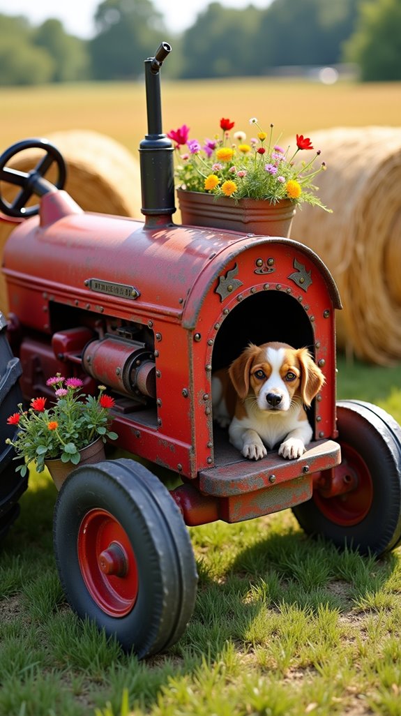 vintage tractor dog house