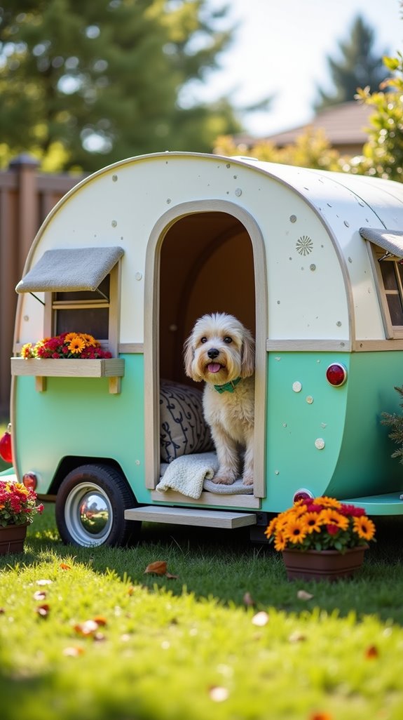 vintage trailer dog house