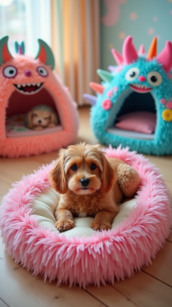 whimsical cozy dog beds