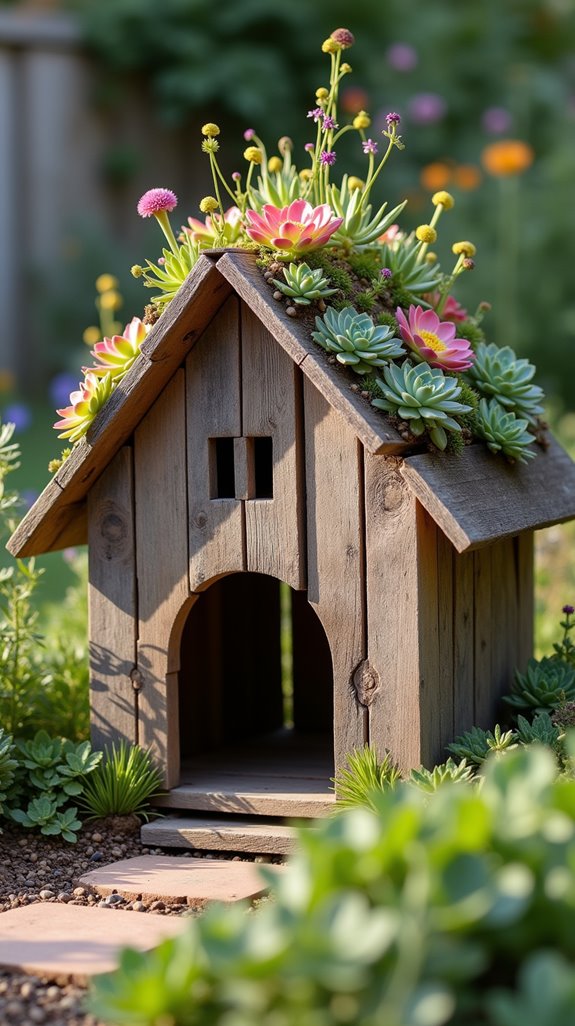 whimsical dog house garden