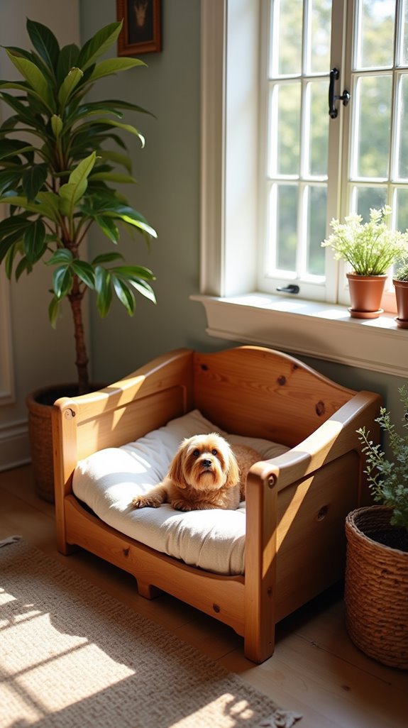 affordable wooden dog beds