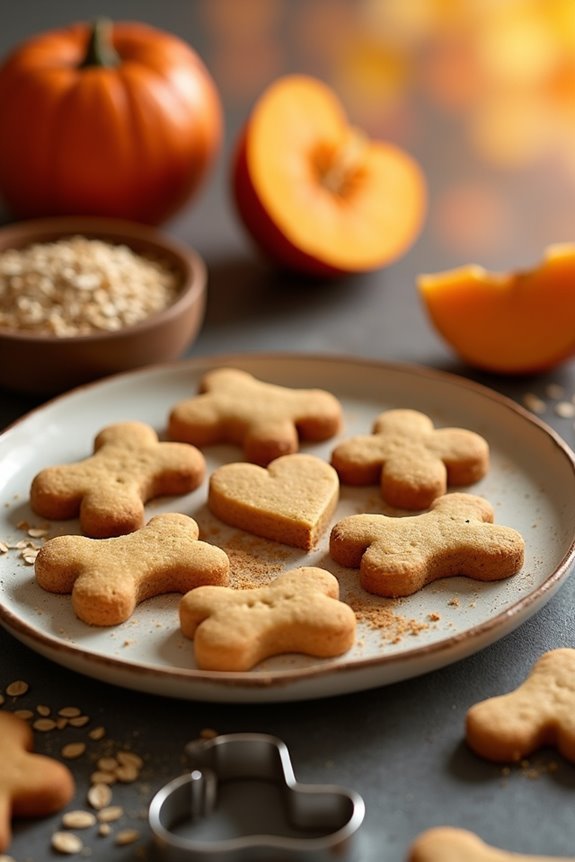 bake pumpkin oatmeal dog biscuits