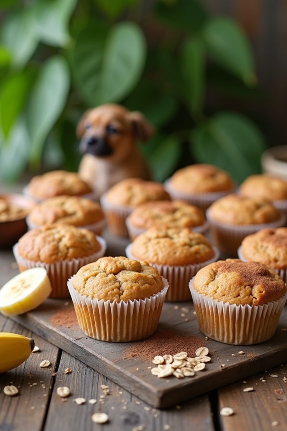 banana oatmeal pupcakes recipe
