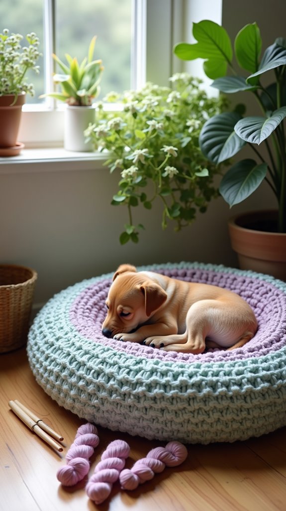 beginner friendly crochet dog bed