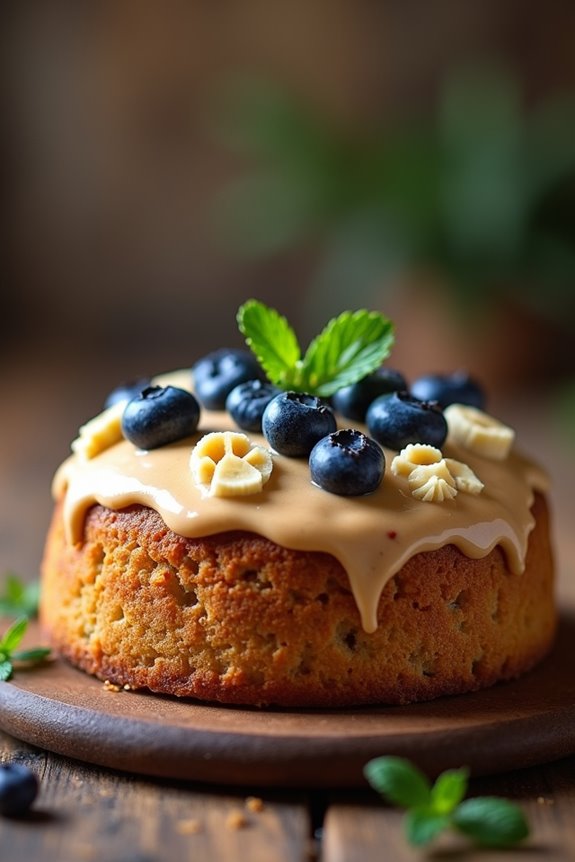 blueberry banana pup cake