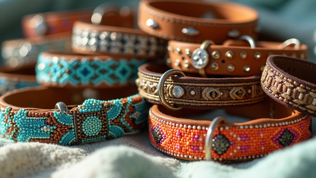 bohemian beaded dog collars