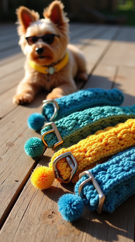bold crochet dog collars
