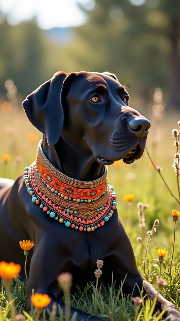 bold vibrant beaded collars