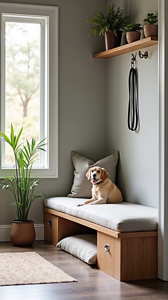 built in cozy dog beds