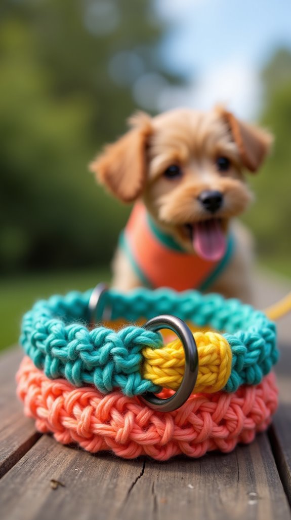 chunky textured crochet collar