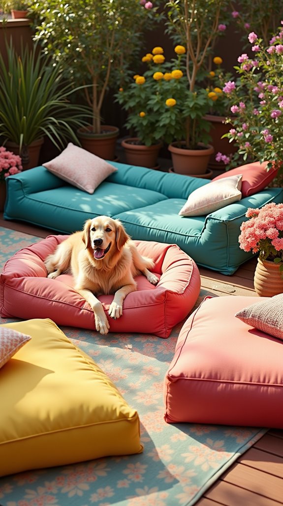 colorful durable outdoor dog beds